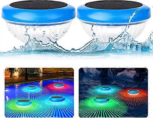 2PCS Solar floating pool light, LED pool lighting with color changing pond lighting for garden decoration