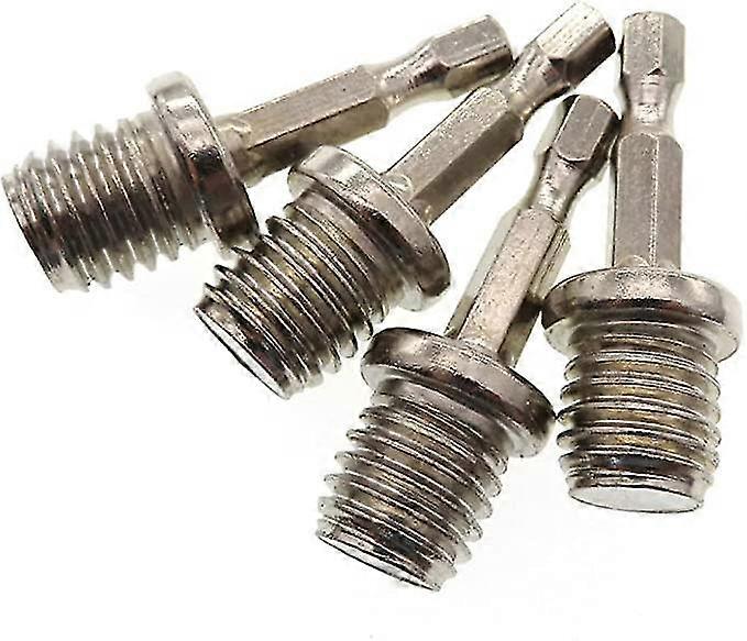 Drill Connecting Rod Metal M14 Hexagonal Polishing Disc Conversion Stick Adapter 2pcs Conversion Head