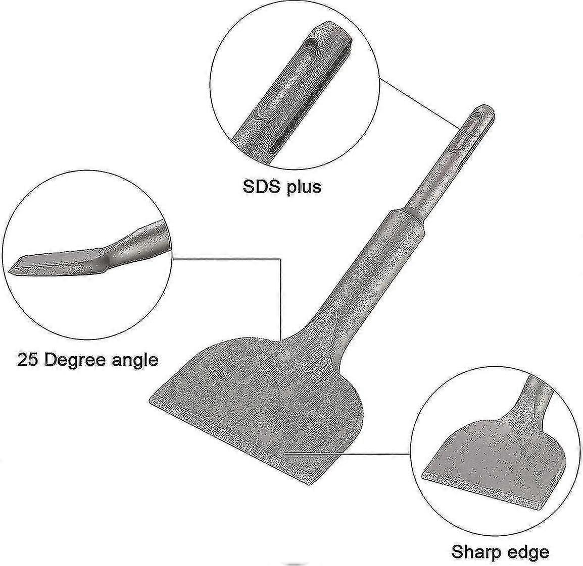 Tile Chisel, 165mm X 75mm High Quality Extension Series, Curved Chisel Chisel For Ceramic And Floor Tiles