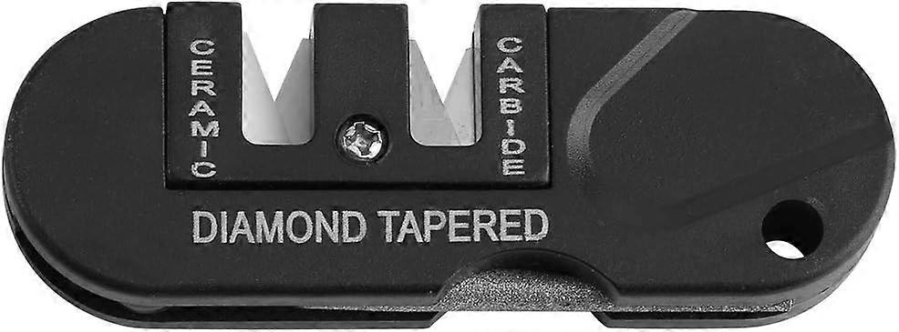 Multifunctional Black Knife Sharpener, Ceramic Whetstone, Compact and Lightweight Whetstone, Folding Conical Sharpener, Pocket Knife Sharpening Tools,