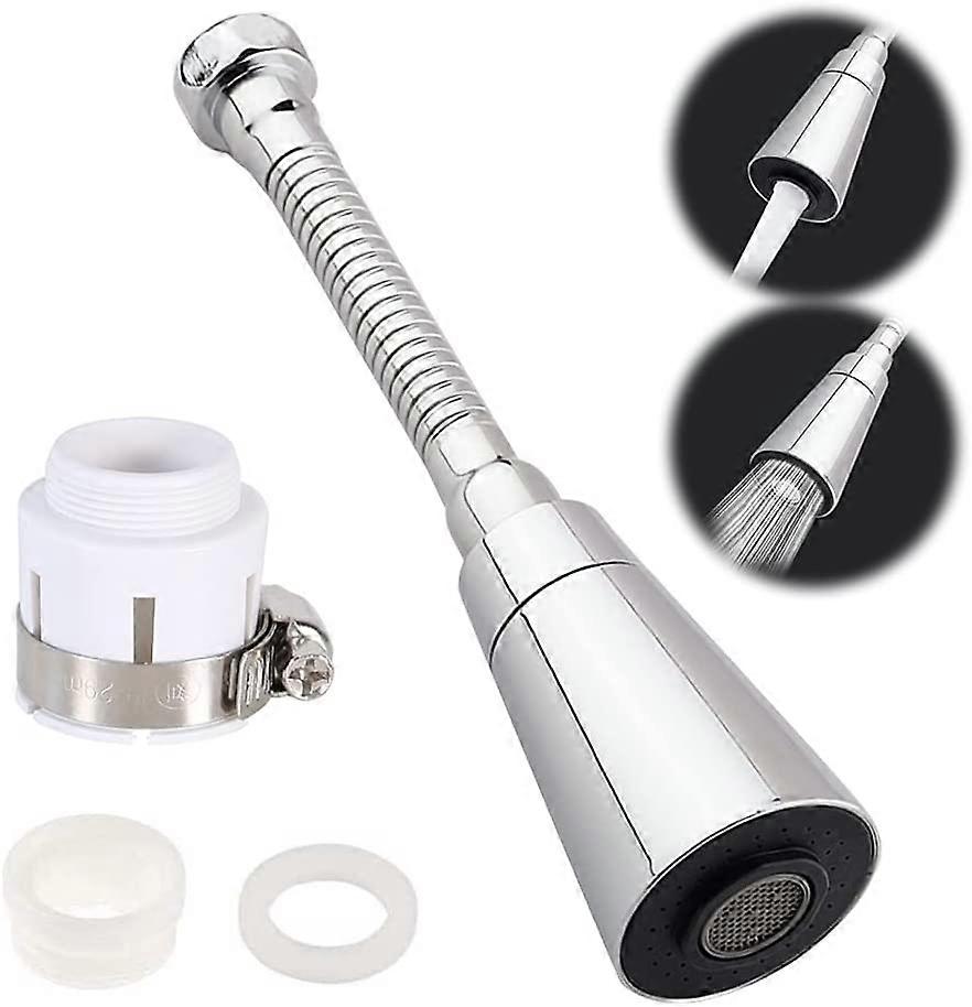 360 Degree Rotating Faucet Aerator, Water Saving, Ventilated Spray and Shower Spray, Two Water Modes WYED-02