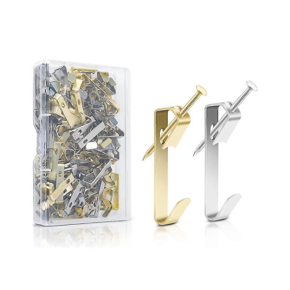 130 Pcs Picture Hangers Kit - 30lb Multipurpose Picture Hanging Hooks Kit Drywall Wooden Wall Pictu