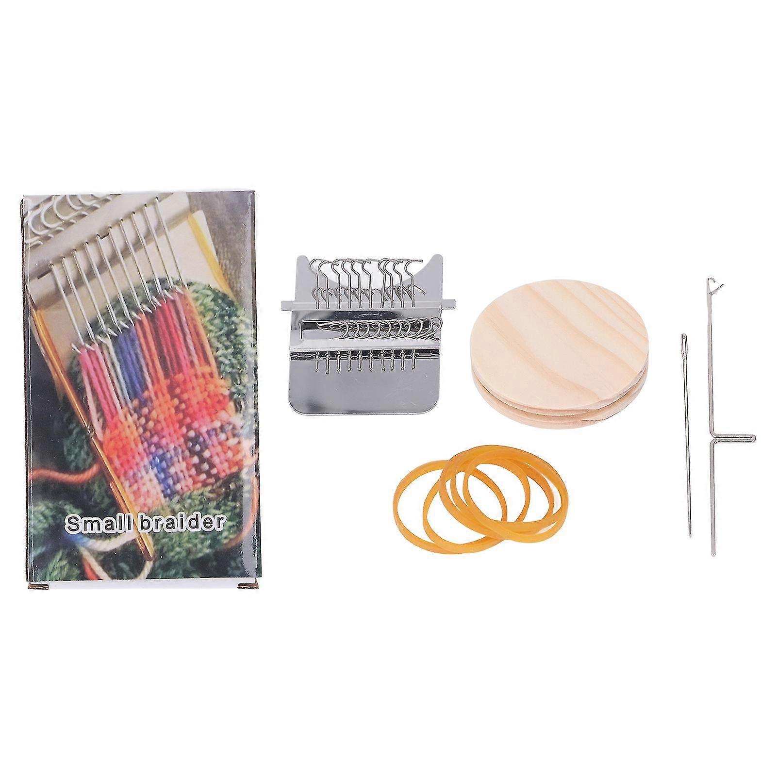 Mini Weaving Loom Machine with 6.5cm Wooden Board - Household Small DIY Hand Craft Stainless Steel