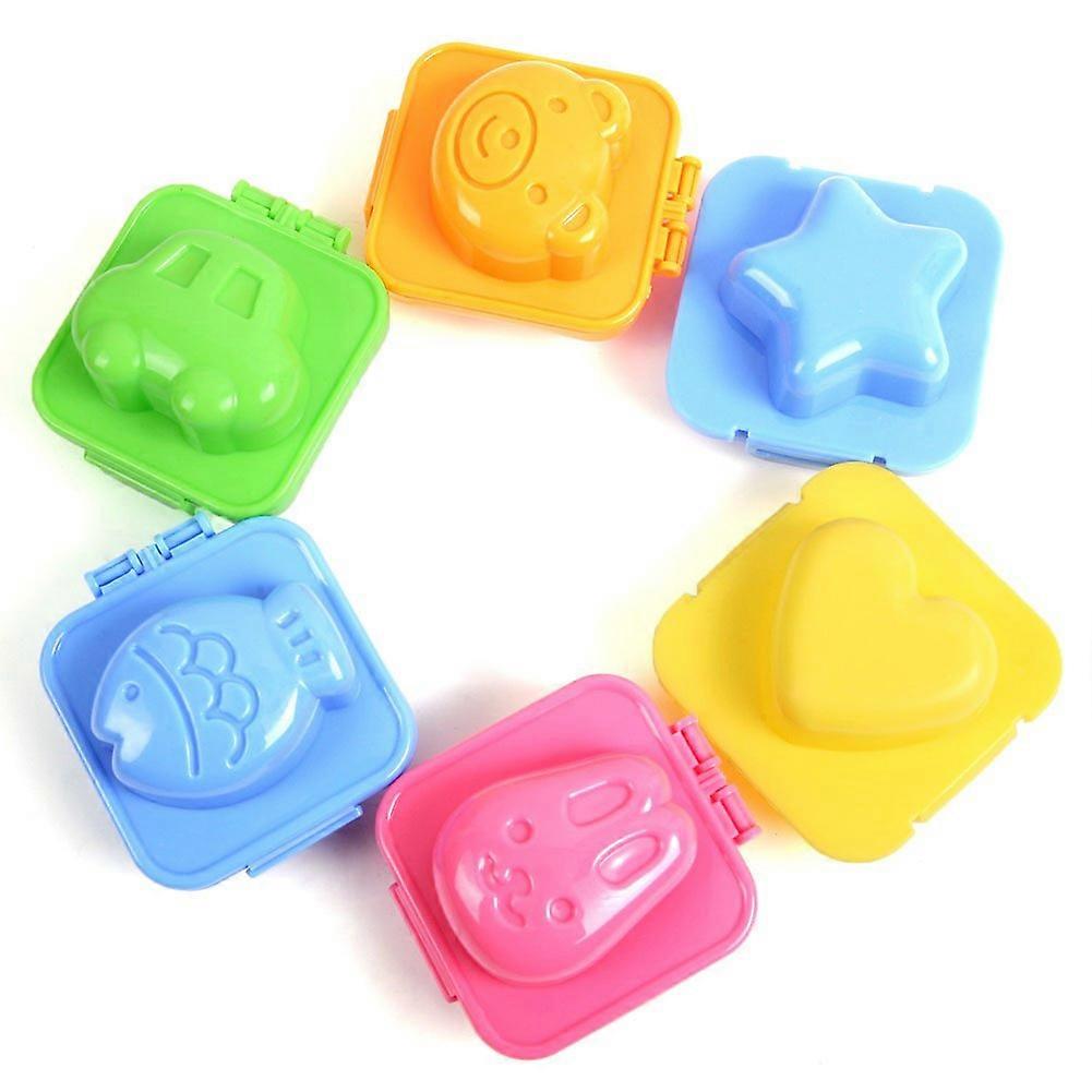 6 pieces boiled egg sushi rice Mold Bento Maker Sandwich Cutter Decorating Mould