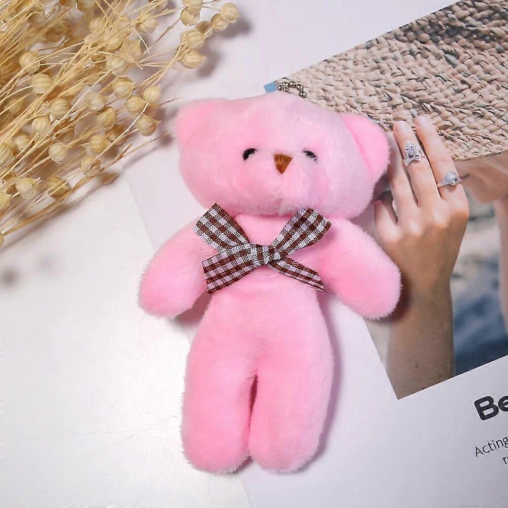 10pcs Teddy Bear Plush Toy Siamese Bear Doll Bear Toy Small Gift Factory Wholesale Key Chain Pendant Gifts For Boyfriends