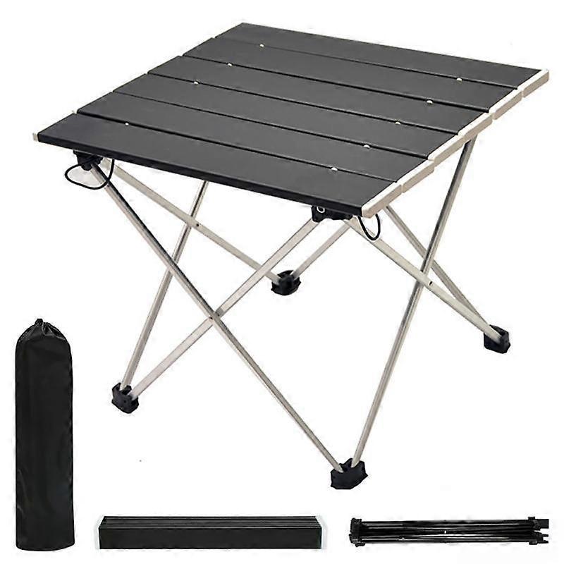 Aluminum folding beach table with storage bag, portable campsite, outdoor campsite, hiking, picnic, new
