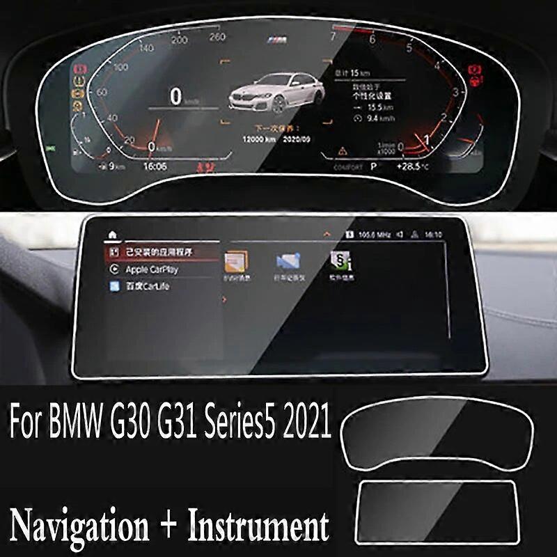 auton sisustus G30 G31 -sarjalle5 2021 CarNavigation instrume LCD-näyttö Karkaistu lasi suojakalvo Naarmuuntumista estävät lisävarusteet 12,5 tuumaa