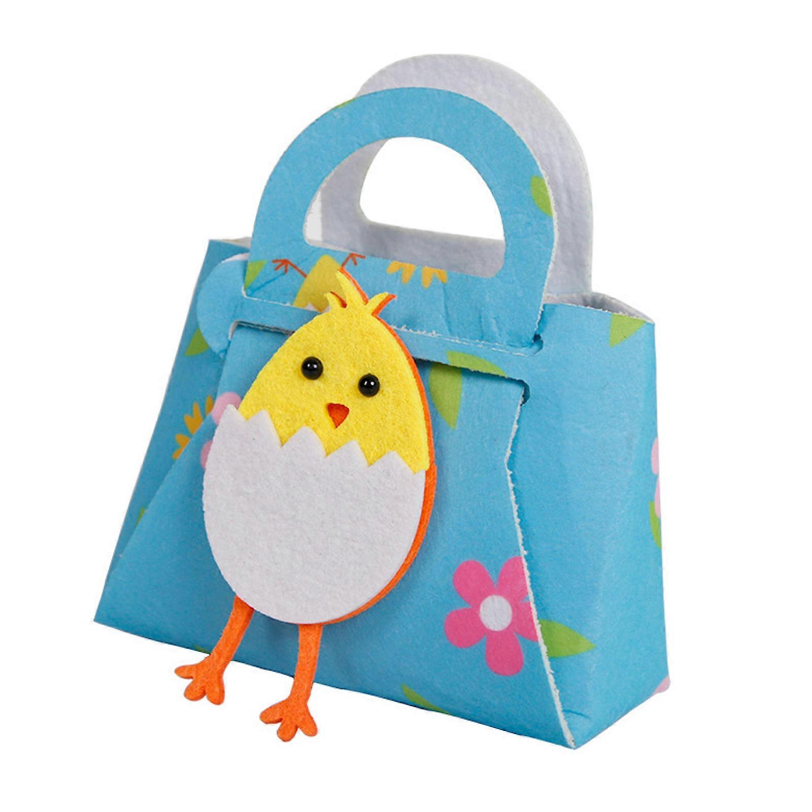 Felt Easter Basket Handbag Easter Candy Bag Gift Cookie Packaging Box for Babies