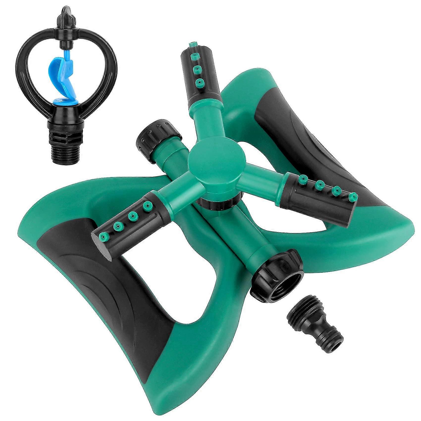 Automatic 360 Rotating Adjustable Garden Water Sprinklers Easy Hose Connection