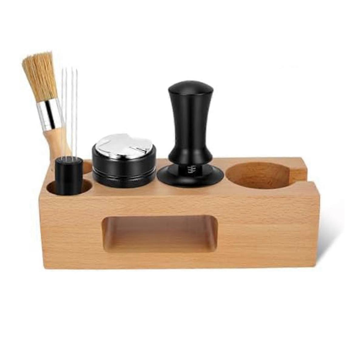 5er-Pack Espresso-Tamper-Set Espresso-Zubehör-Kit, mit Espresso-Tamper-Kaffeeverteiler, Espresso-Werkzeuge, 53 mm