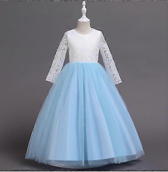 فساتين الدانتيل الفتيات ، فساتين الأميرة الطويلة في الصيف ، والتنانير الطويلة للفتيات ، وفساتين السهرة على المنصة بتصميم جديد للأطفال المضيفين