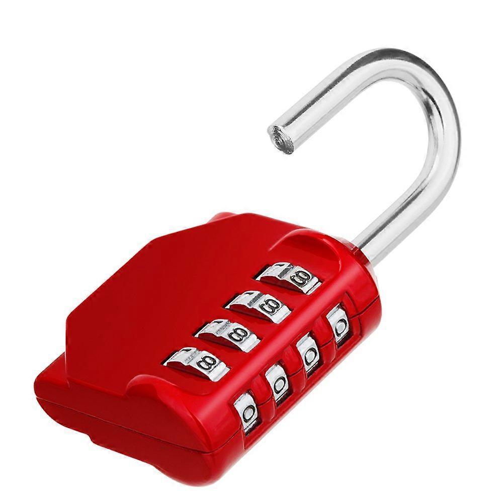 Combination Locker Padlock, 4 Digit Coded Padlock, Gym Lock, School Locker Lock(red)