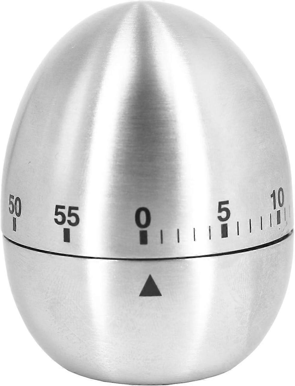 Egg Kitchen Timer Cute Manual,Stainless Steel Metal Mechanical Visual Countdown Cooking Timer