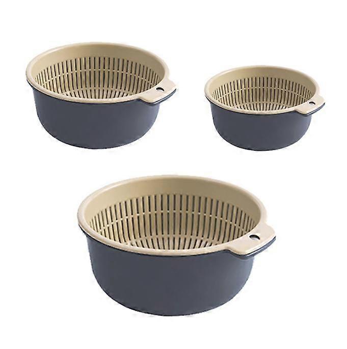 Drain baskets (3 sizes, blue gray)