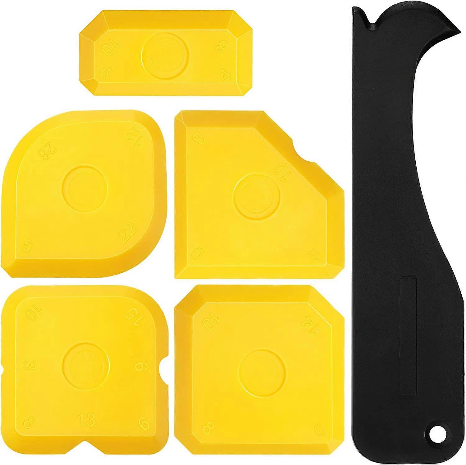 6 stuks kit kit kit afdichting siliconen afwerking gereedschap siliconen gladmakend gereedschap grout afwerking tool