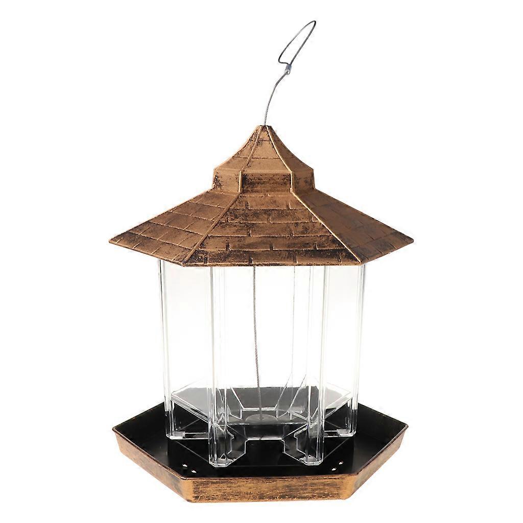 Wild Bird Feeder with Hang Rope Feeding House Type Bird Feeder Decorations