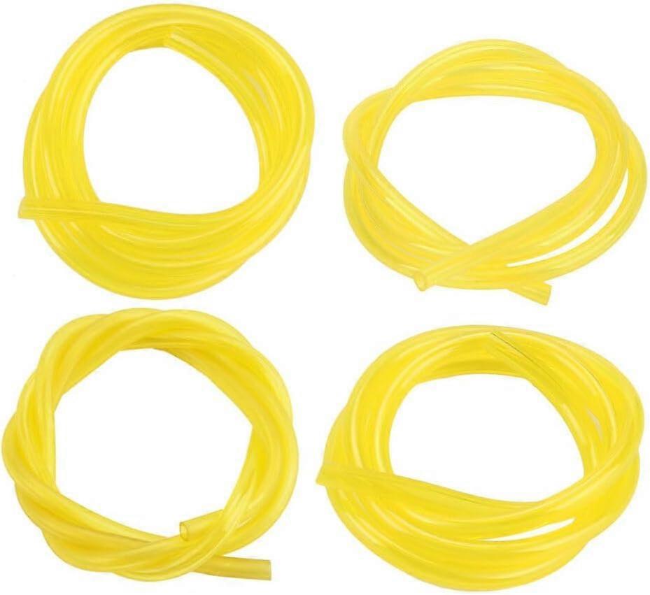 4 Sizes Petrol Fuel Gas Line Pipe Hose Tubing (4 feet each) For String Trimmer Chainsaw Blower Lawn Mower and other Power Tools For 2 Cycle Small Engi