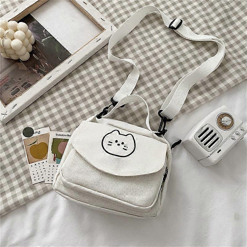 Ladies One-shoulder Diagonal Bag Multifunctional Fashion Cartoon Print All-match Package 2022 New Canvas Small Fresh