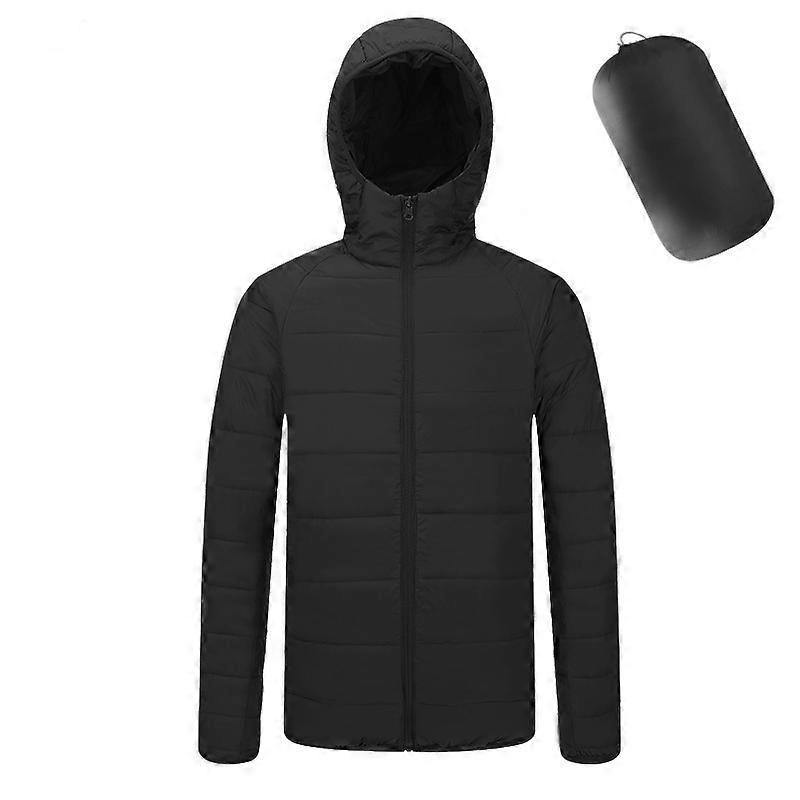 Mens Down Jacket Lightweight Water-Resistant Packable Hooded Puffer Jacket