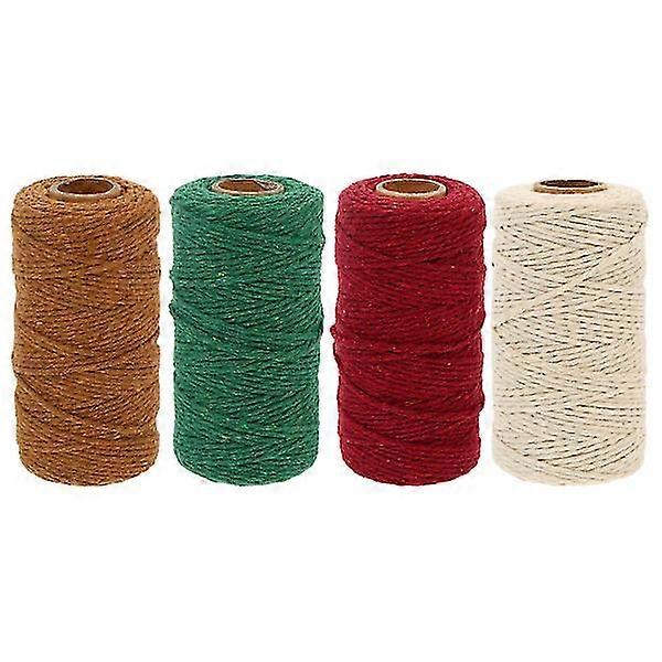4 Rolls Macrame Cords 2mm Cotton Ropes Diy Handmade Craft Making Knitting Cords