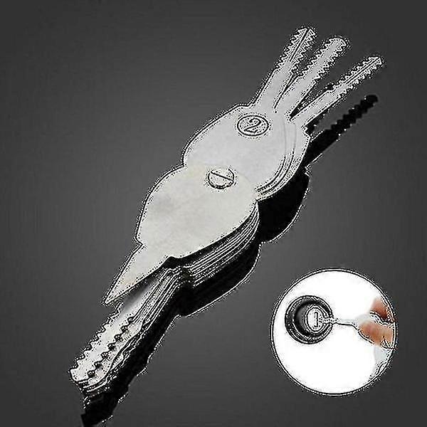 20 Pc Double Sided Padlock Picks Door Lock Opener Locksmith Tool,keychain Function Folding Pocket Size Set Tool