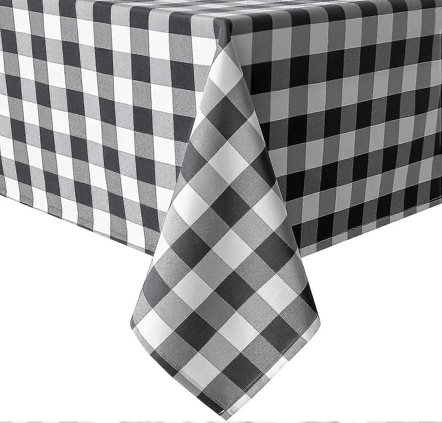 50 X 80" Checkered Tablecloth Rectangle  Stain Resistant, Splash Resistant And Washable Checkered Table