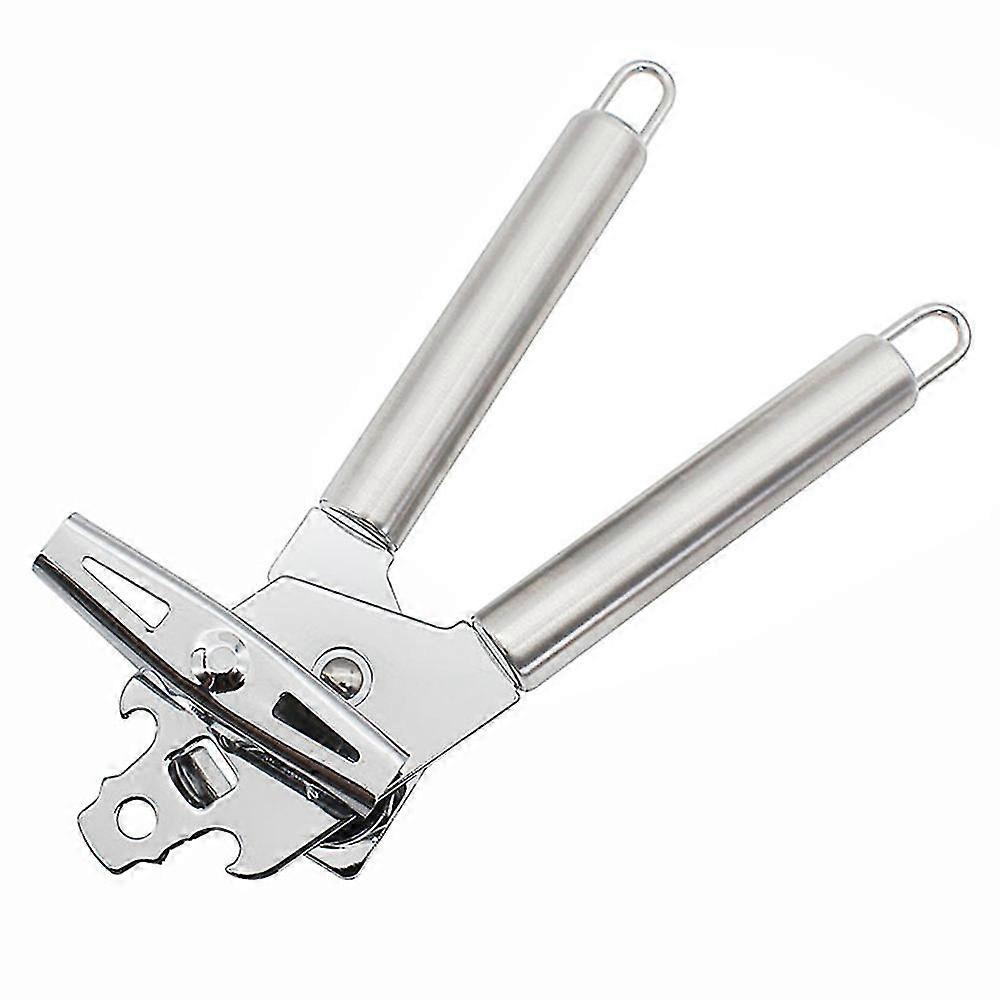 Pincer Can Opener,stainless Steel,without Sharp Edges,resealable Lid