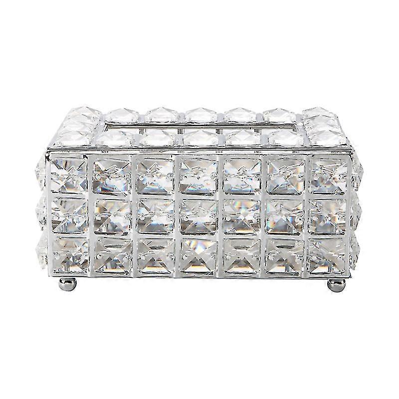 Crystal Rectangular Decorative Tissue Box Holder