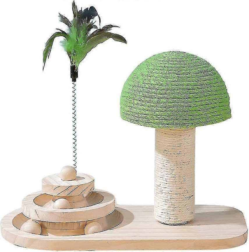 Interactive Cat Toy Mushroom Shape Three Layers Turntable Interactive Cat Toy_
