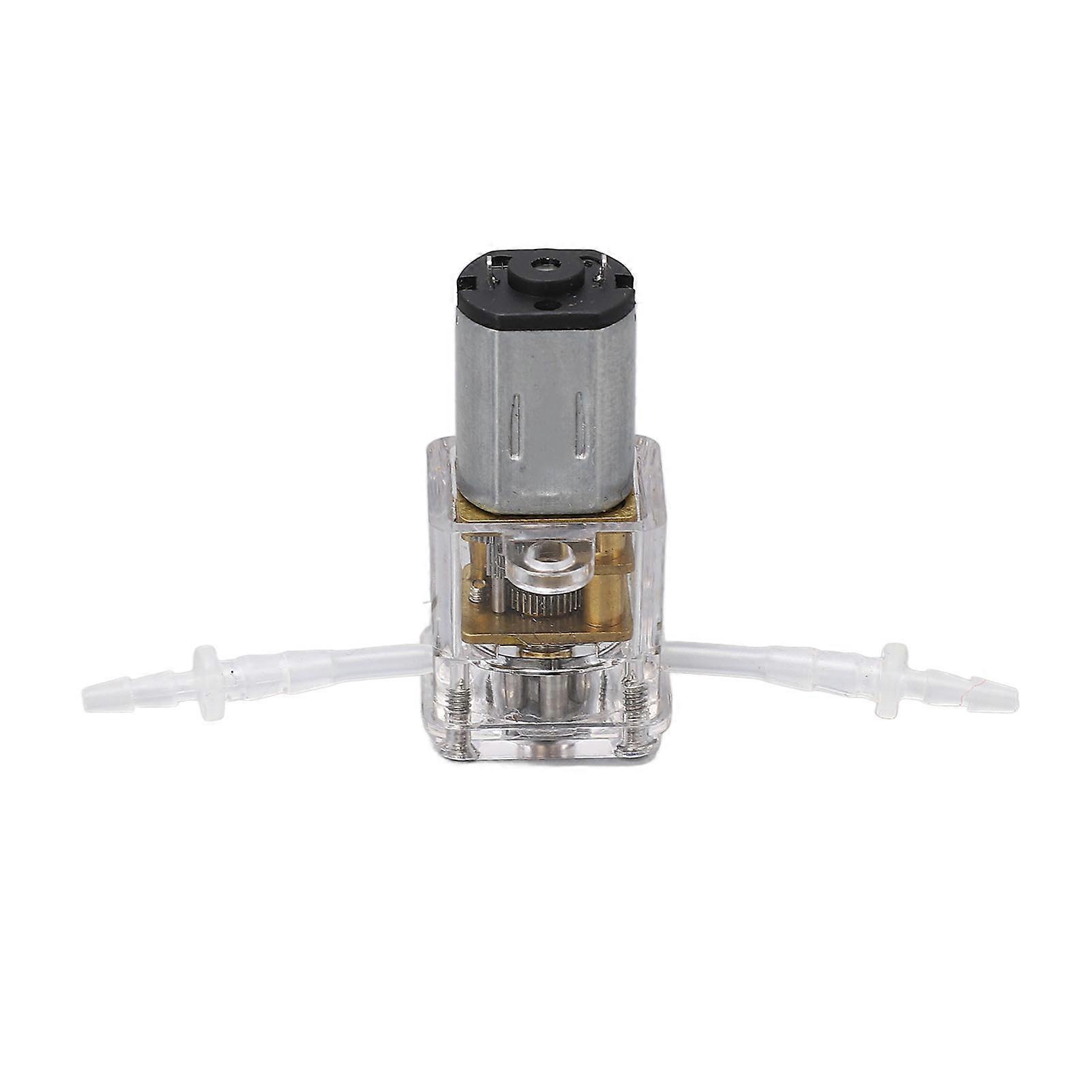 Mini Peristaltic Pump, Transparent Shell 1ml/min Flow 0.001m Lift Liquid Dosing Pump for Beauty Medical Instrument (G10 6V)