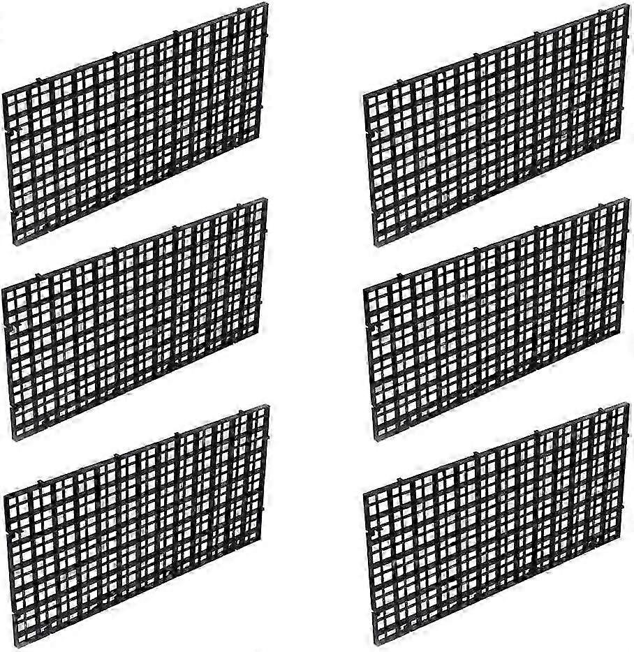 6Pcs Grid Isolate Board Divider for Fish Tank Bottom Black Filter Tray