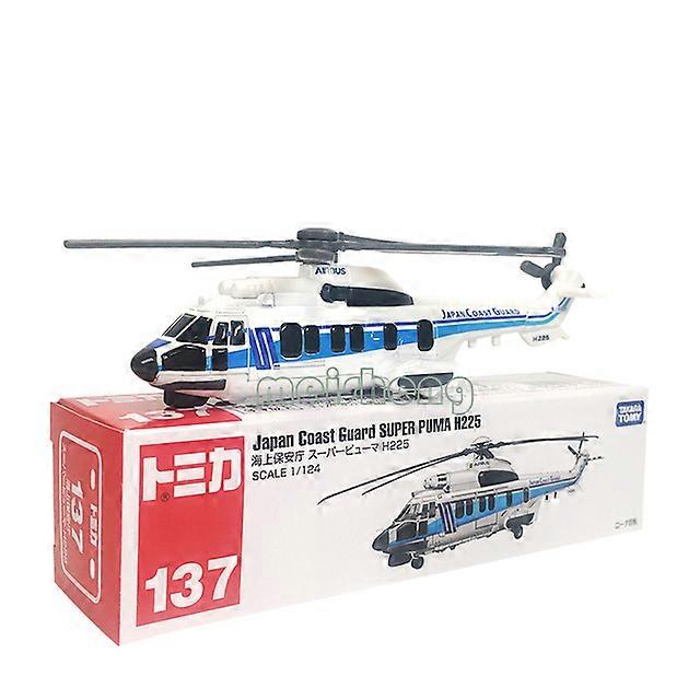 Diecast 1:124 Scale No. 137 Police Helicopter Simulation Alloy Finished Aircraft Series Model Collection Gift Toys