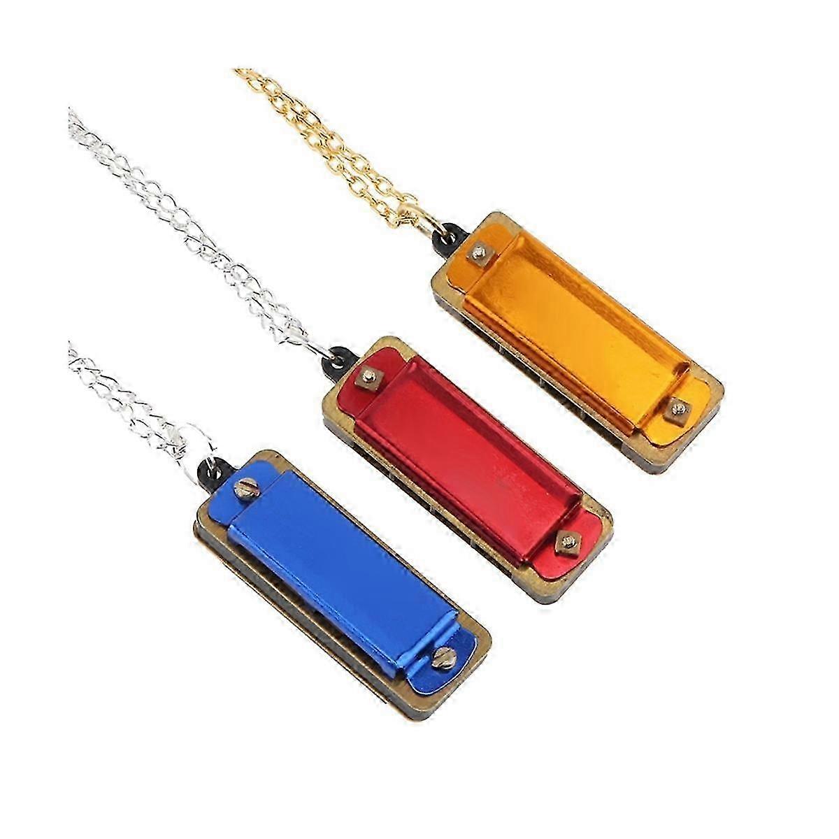 3Pcs Mini Harmonica Key of C, 4 Holes 8 Tones Harmonica