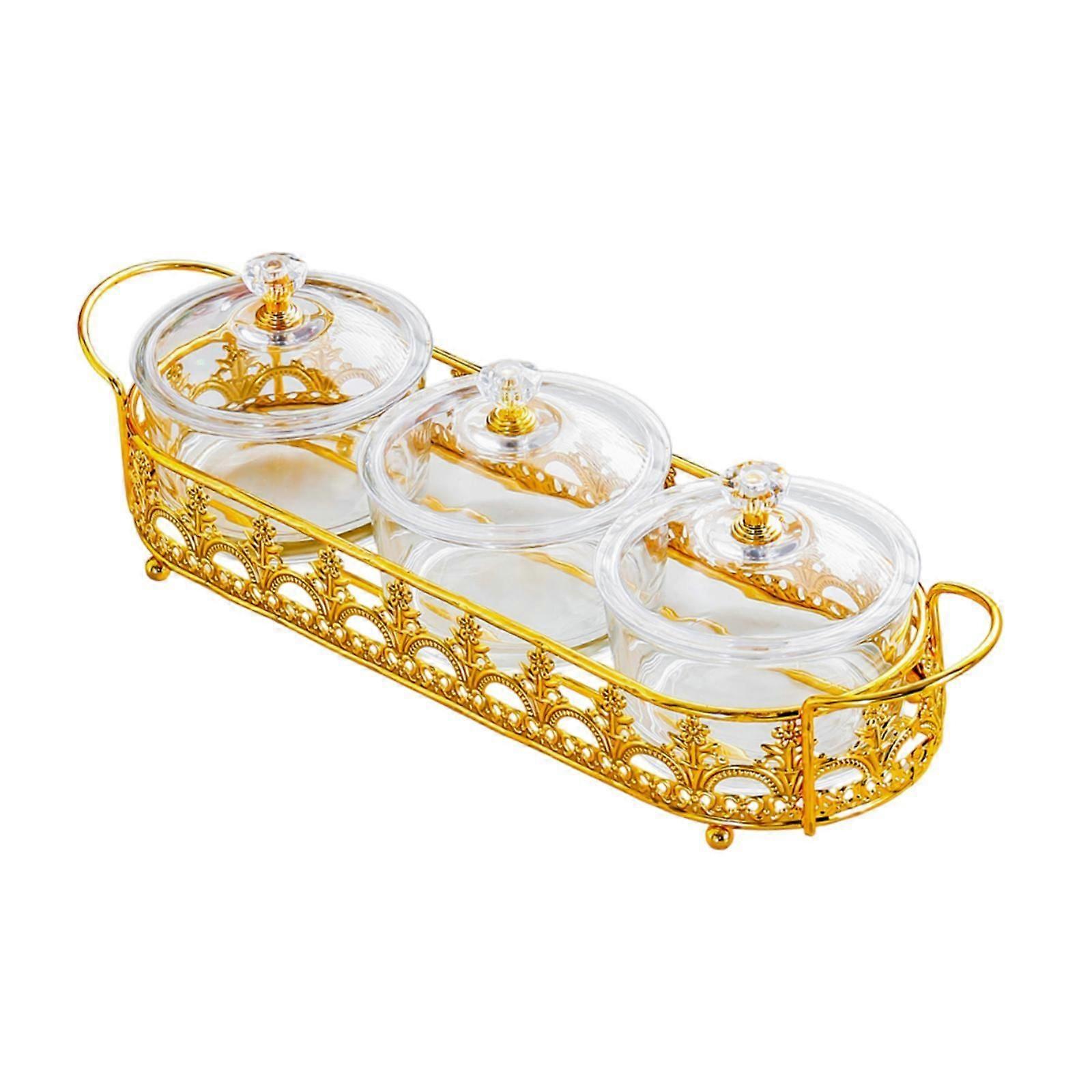 Αποξηραμένο πιάτο φρούτων Multi Compartment ελαφρύ για το σπίτι Σαλόνι Κουζίνα 3 δίσκοι