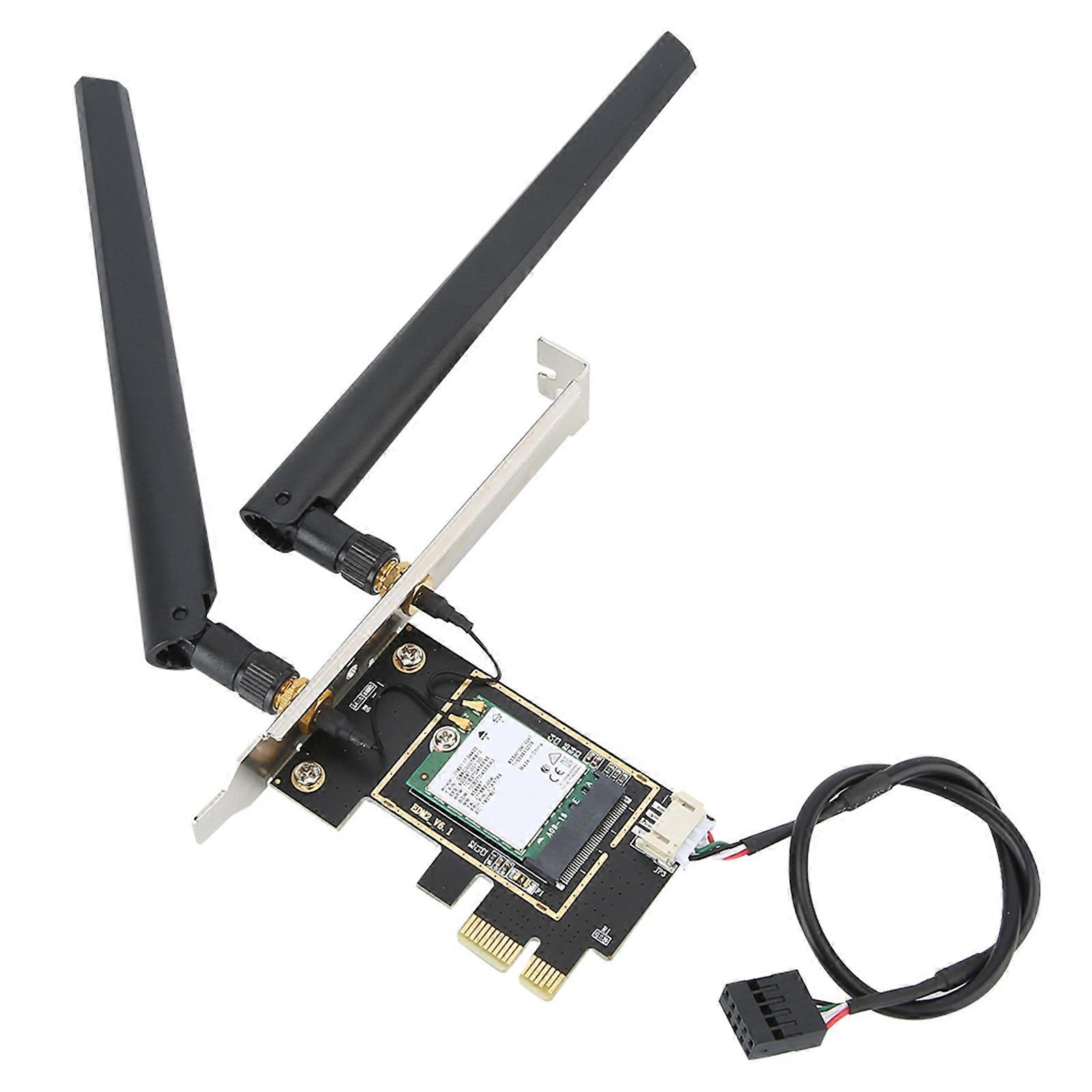 Dual Band PCI-E 9260AC 1730Mbps Wireless Network Card with 6dBi Antennas