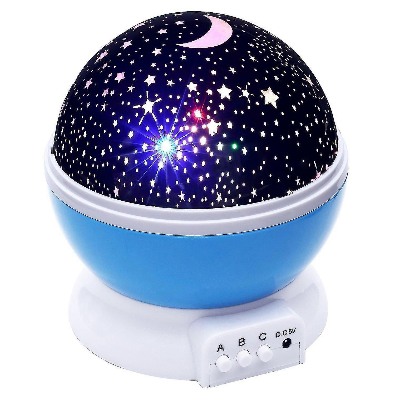 Night Lighting Lamp [ 4 Led Beads, 3 Model Light, With Usb Cord] Romantic Rotating Cosmos Star Sky Moon Projector, Rotation Night Projection For ld,29