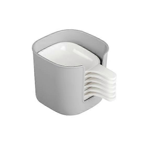 6Pcs/Set Condiment Dish with Storage Rack Food-Grade Dipping Sauce Plates Easy to Clean Versatile
