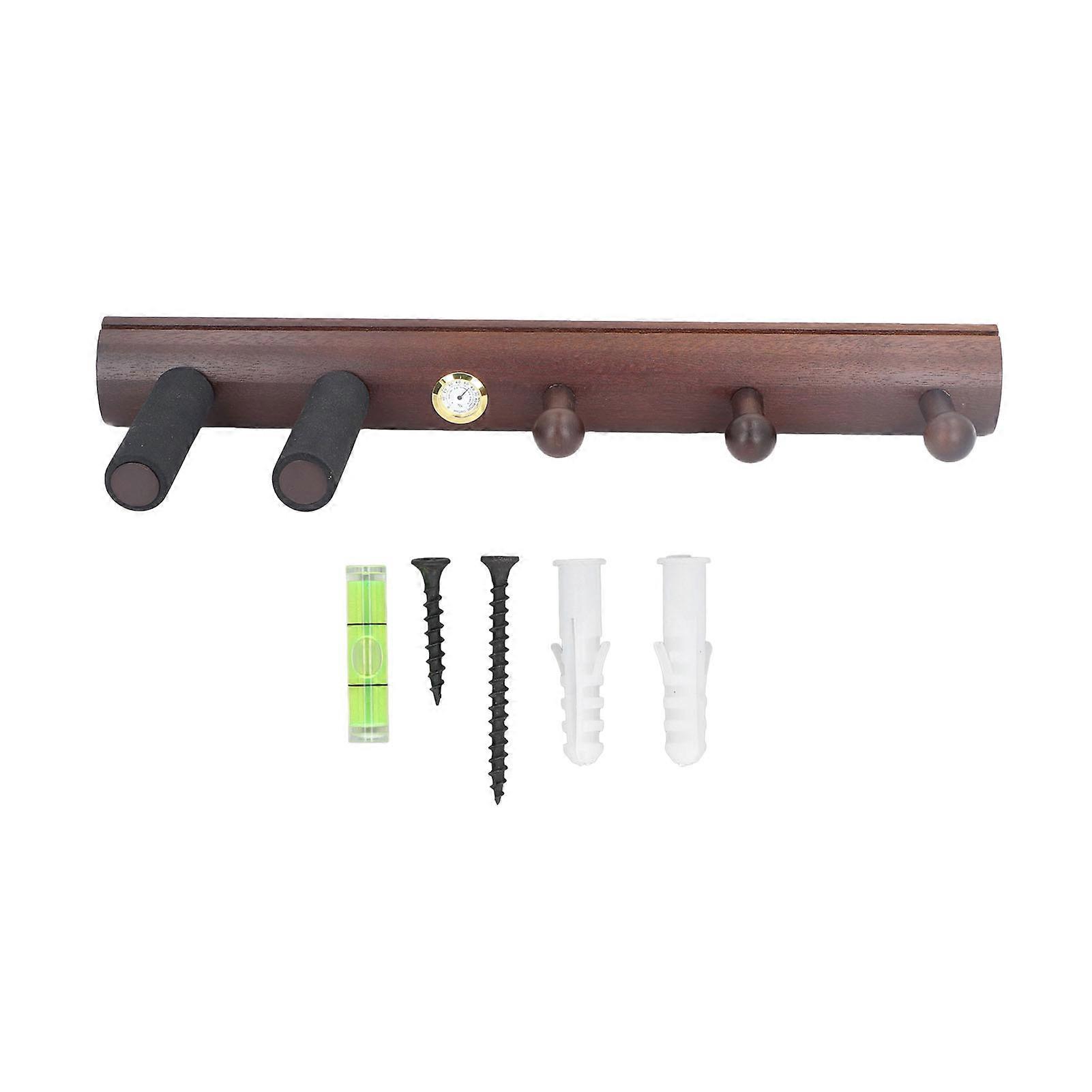 Guitar Wall Hanger with Humidity Monitor Space Saving Wall Mount Guitar Bracket Hanger for Acoustic Electric and Bass Guitars