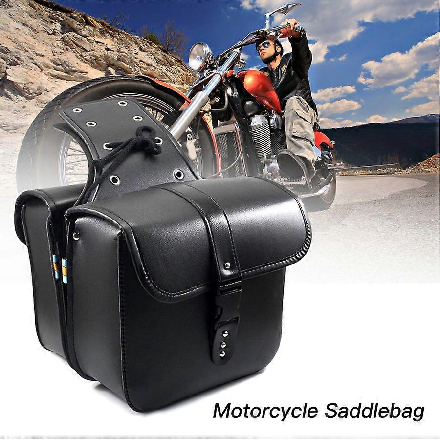 20#防水PUレザーデザインのブラックオートバイポーチ