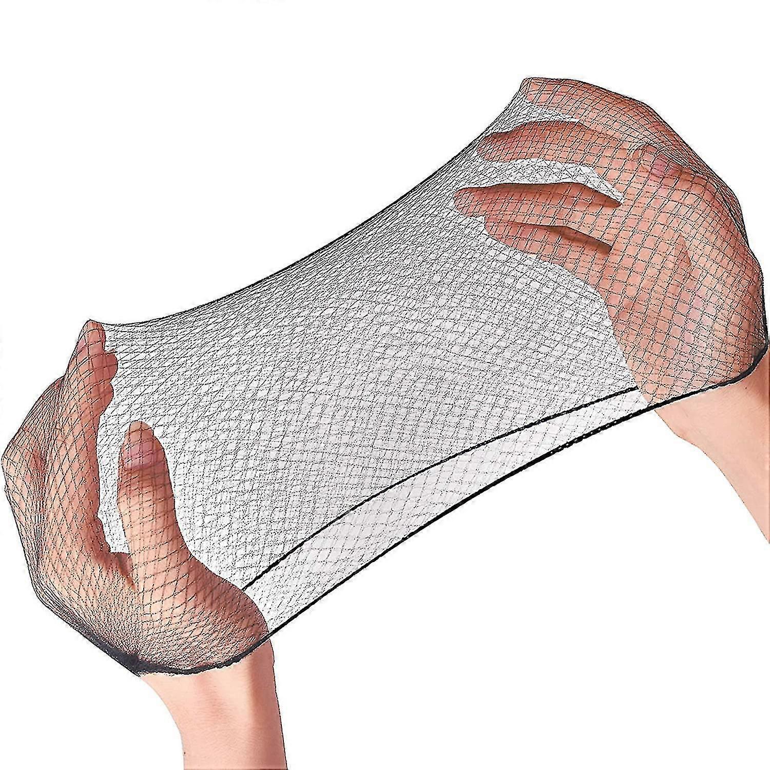 Hair Net 100 Pcs - Elasticity Invisible Elastic Mesh For Food Service, Ballet Bun, Sleeping, Women And Wig (black)