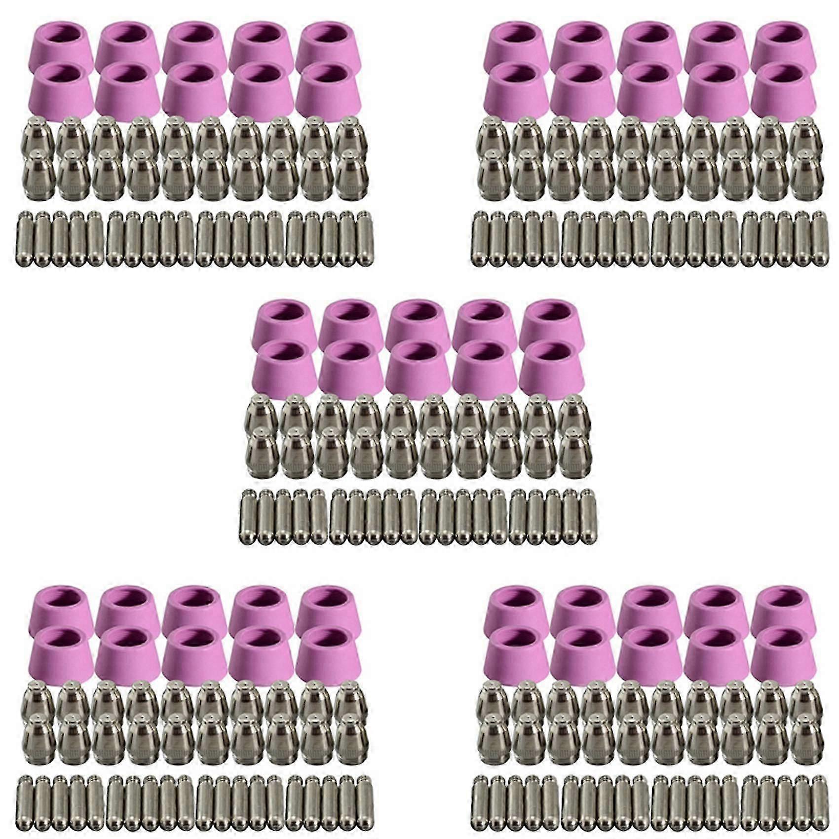 250Pcs Plasma Cutter Torch Consumables Electrode Nozzles Cups Kit suitable for -60 SG-55 WSD-60 Fit CUT-60 L