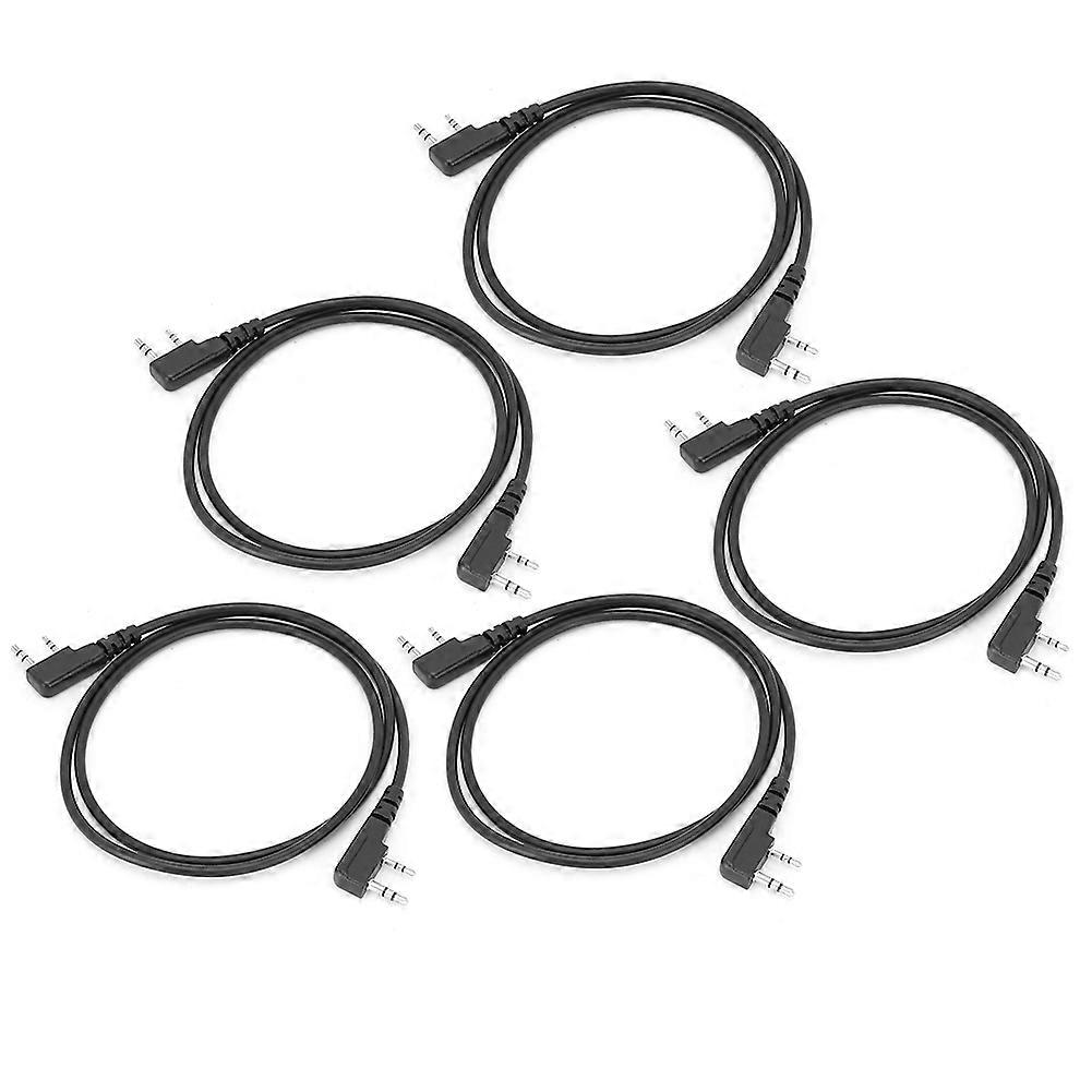 5Pcs K Heads Copy Cable Two Way Radio 2 PIN Cloning Copying Wire Line Accessories