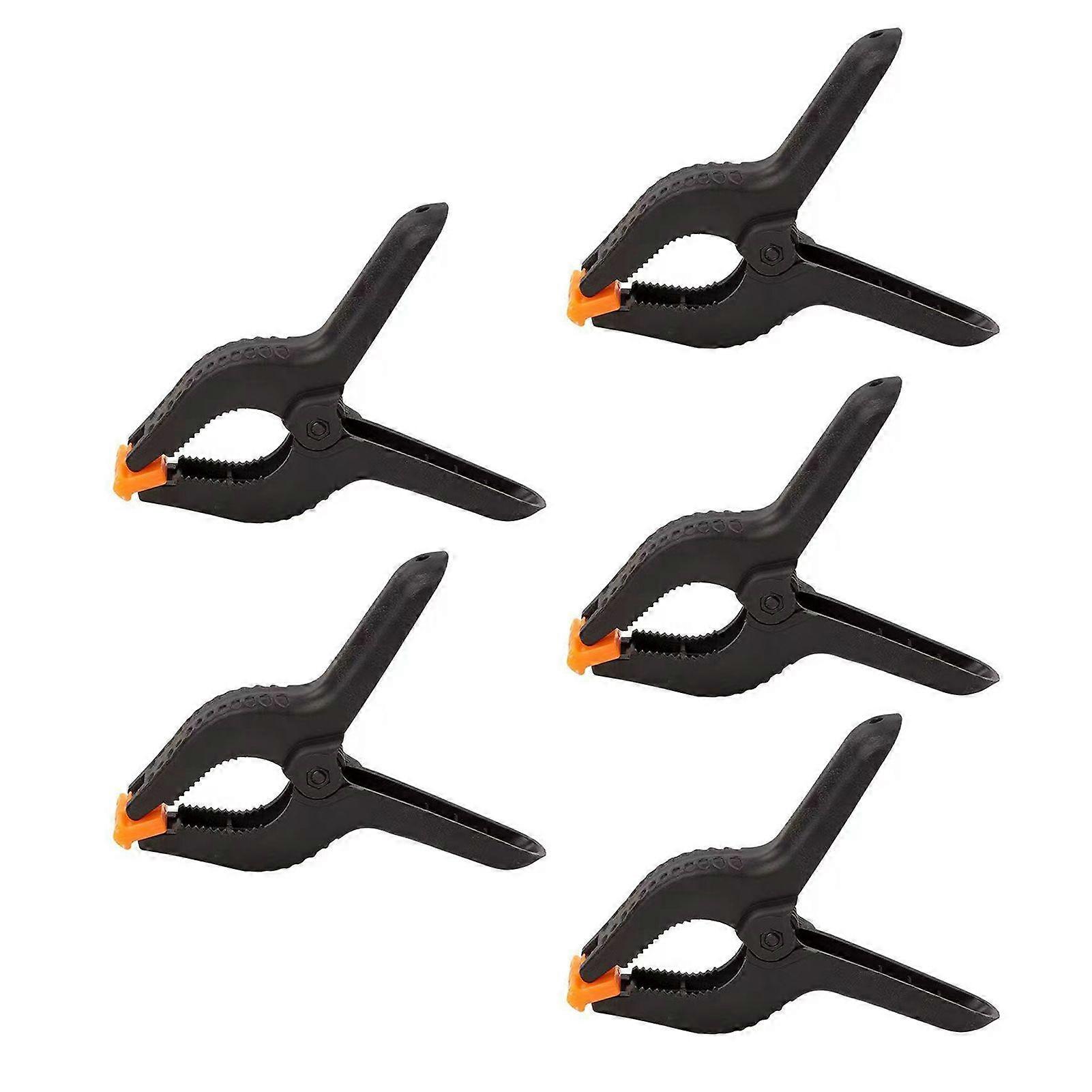 5 Pcs Plastic Spring Clamp Heavy Duty Fixing Clips for Crafts Backdrop Stand Woodworking Photography Studios Home Use