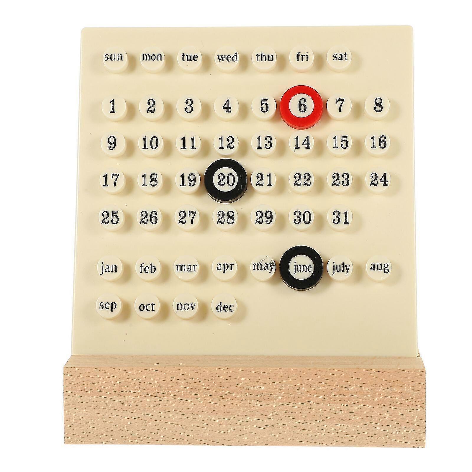 Desktop Perpetual Plastic Calendar With Base Perpetual Calendar Date Display Calendar