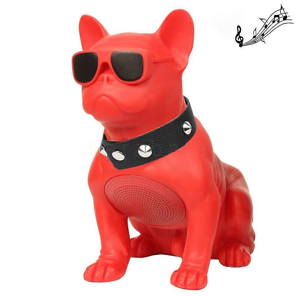 CH-M10 Bulldog Shape Stereo Wireless Bluetooth Speaker, Support TF Card / U Disk / FM Red