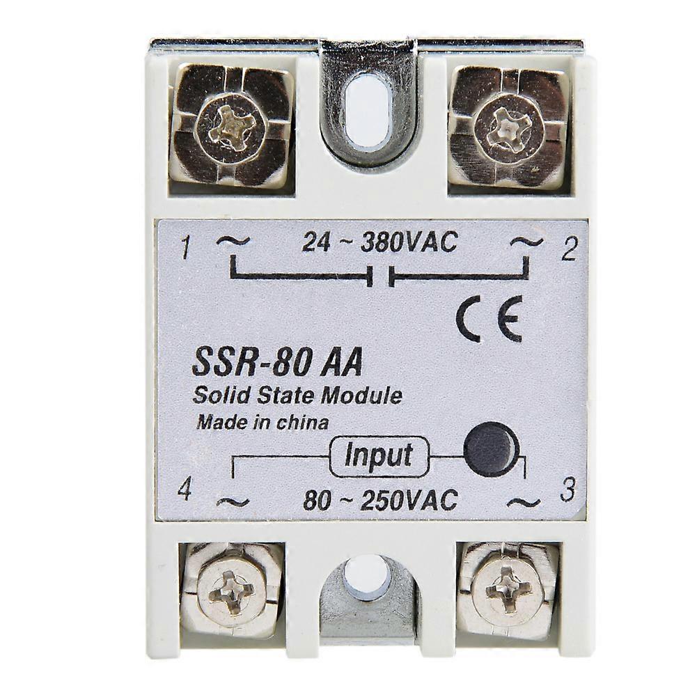 80A Single Phase Solid State Relay Switch Module SSR-80AA 80-250VAC