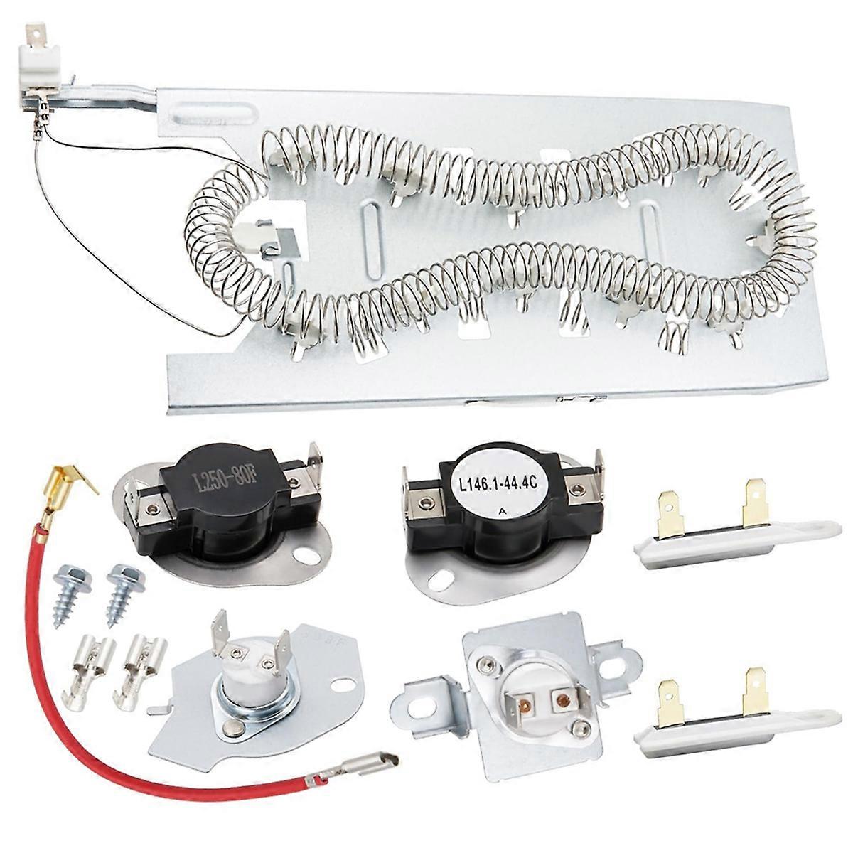 Dryer Heating Element Kit Fit for Bravos MED5630HC1 MED5630HC2 MED5630HW1 MED5630HW0 MED5630HW2 MED