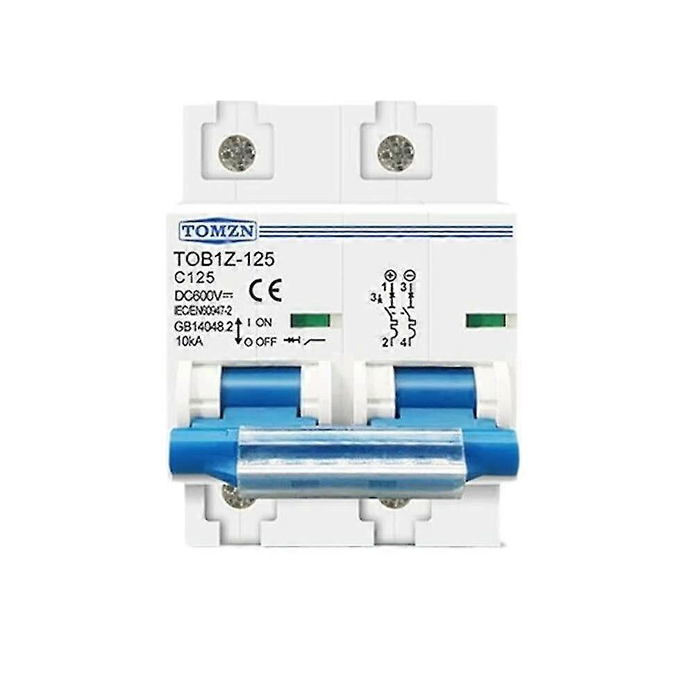 Circuit Breaker, DC MCB for Solar PV 2P 125A 600V Circuit Breaker PV Battery System