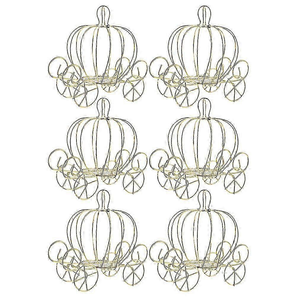 6pcs Carriage Design Gift Boxes Wedding Candy Boxes Souvenirs Treat Boxes