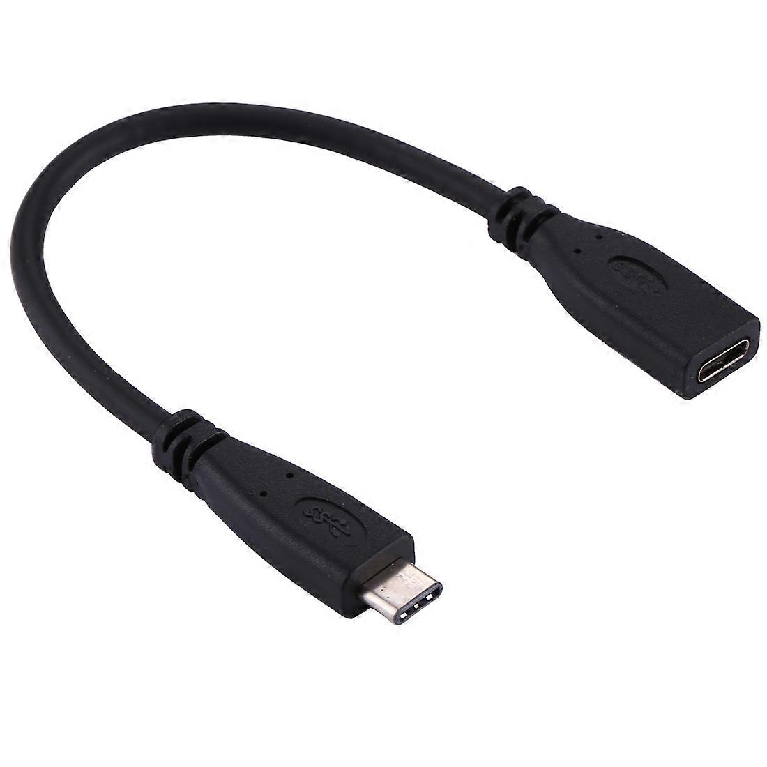 20cm USB-C / Typ-C 3.1 Samec Na USB-C / Typ-C Adaptér Konektoru (Černý)